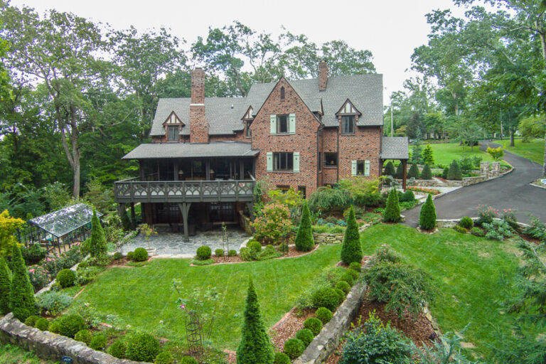 Overlooking backyard and garden of home